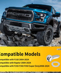 Lock Down Your Rig With Premium Tamper Proof Anti Theft License Plate Screws And Tail Light Bolts For Ford F150 F250 F350 F450 Raptor on rocky terrain.