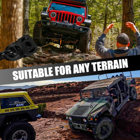 Beefy Snatch Block For Winch Recovery, 6 Ton Capacity, 13,000 Lbs Towing Pulley Block, Compact Offroad Accessory For Jeep, Truck, UTV, ATV, Black Steel in off-road recovery use