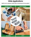 Wide applications of Heavy Duty T50 Staple Gun Staples 1/4 3/8 And 1/2 Inch Leg Galvanized Steel 20 Gauge 3/8 Crown for upholstery and joinery.