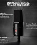 X1 A Large Diaphragm Condenser Microphone With 100 Hz Filter And Minus Twenty Decibels Pad For Singing And Instruments