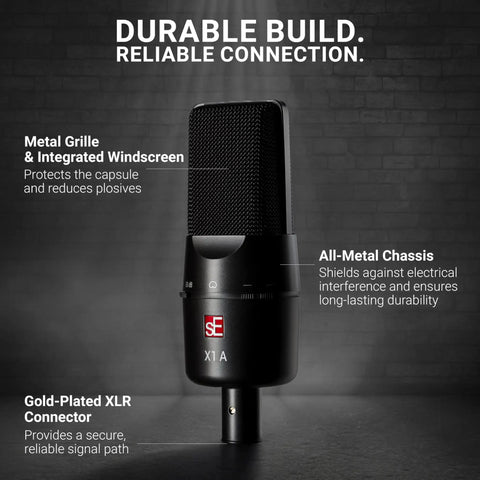 X1 A Large Diaphragm Condenser Microphone With 100 Hz Filter And Minus Twenty Decibels Pad For Singing And Instruments