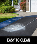 Oil Spill Mat For Garage Floor 7.4 By 8.4 Feet Premium Absorbent Pad With Waterproof Rubber Backing Washable And Reusable shown being cleaned