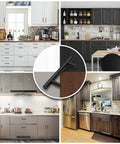 Stainless Steel Cabinet Pulls For Kitchen Drawers Five And A Half Inch Length Five Inch Center To Center Mount Matte Black Finish