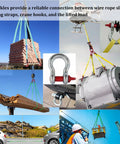 Heavy Duty Alloy Steel Bow Shackle D Ring WLL 55 Ton And Break Strength 220 Ton Large Tow Shackle usage in lifting operations