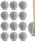 16 Pieces Precut Tennis Ball Chair Leg Covers For Furniture Gray 6.3 Cm Protect Floors And Reduce Noise For Chairs And Desks
