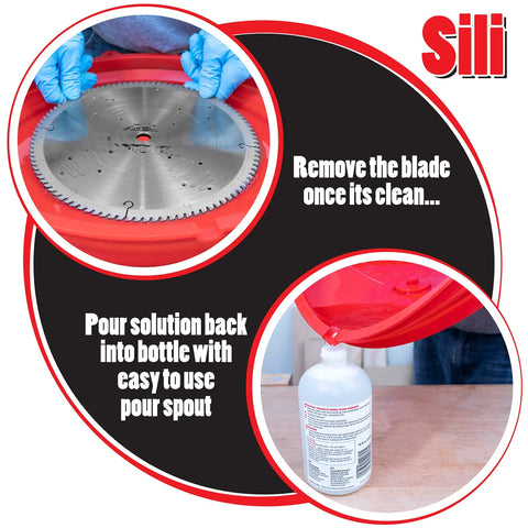 Collapsible Silicone Saw Blade Cleaning Tray For Holding Cleaning Solution Ideal For Table Saw Circular Saw Miter Saw