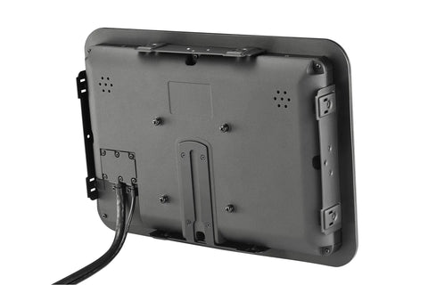 Back view of Killer Durability 10 Inch Rugged Touchscreen Monitor With Totally Bombproof Ip67 Seal And Optically Bonded Display.