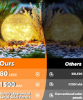 Epic Yard Glow Solar Globe Garden Lights 80 LED Cracked Glass Outdoor Ground Path Lights contrasted with other solar lights