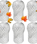 Six Pack Downspout Guard Filter Set Aluminum Gutter Strainer Mesh Screens with autumn leaves visible