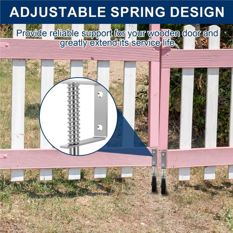 Adjustable spring design for Rock Solid 4 Inch Rotating Gate Roller With Spring Loaded Adjustable Support Caster for Wood Or Metal Gates