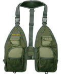 Ultra Lightweight Fly Fishing Vest With 14 Pockets And Front Zip Storage Olive Green Holds 4 Fly Tackle Boxes With Strap Pack