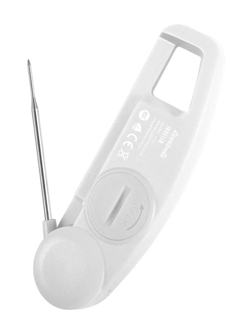Ultra Fast Digital Instant Read Meat Thermometer For Grill And Kitchen, 3-4 Second Readouts, 2.75 Inch Foldable Probe, rear view