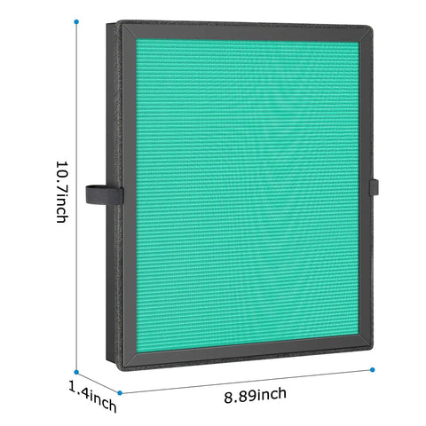 2 Pack Top Notch High Efficiency H13 HEPA Air Filter Replacement For MK04 MG04JH Air Purifier 4 Layer Filtration size details