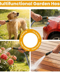 GUKOK 100 ft garden hose, non-expanding, lightweight and flexible for watering and cleaning