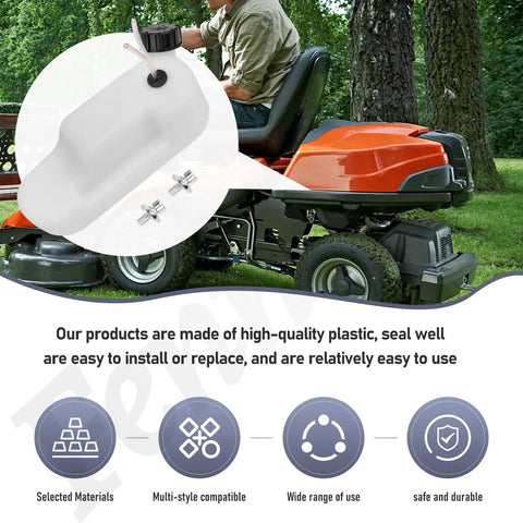 Fuel Tank Replacement Kit For Lawn Mowers Fits Husqvarna Craftsman Poulan Weedeater 501424344 with hardware overview