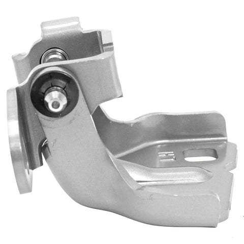 Close-up of Left And Right Door Hinge Set Replacement for Chrysler Plymouth Prowler 1997 to 2002 in grey primer.