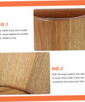 Close-up view of Solid Build Wood Semi Automatic Espresso Grounds Knock Box showing durable wood material and curved edge.
