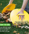Two Leaf Scoops Set For Yard Cleanup Heavy Duty Plastic With Built In Handles Yall For Grabbing Leaves Grass Clippings