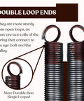 Heavy Duty Residential Garage Door Extension Springs 2-Pack 160 Lb Capacity Brown, Easy Install with double loop ends