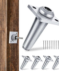 Five Piece Anchor Wire Vise Set For 8 To 11 Gauge Wire Aluminum Grape Trellis Tie Down Tool With Screws Installed on Wooden Post