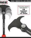 Indexing Seal Puller 12 Inch Length With Dual Hook Tips And 14 Locking Positions For Easy Oil And Grease Seal Removal On Cars, SUVs And Light Trucks, Built Tough Automotive Hand Tool For Quick Access And Safe Seal Extraction, showing adjustable head and dual hook tips.
