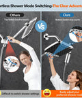 Boss High Pressure Handheld Shower Head With 7 Settings And Power Wash Mode Detachable Chrome Shower Head Kit comparison