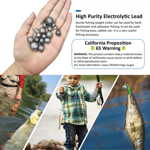 All In One 36 Piece Lead Fishing Sinkers Set With Barrel Swivels Drop Shot Weights, lead sinkers in hand for bass fishing