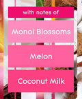 Automatic Air Freshener Refills for Home and Bathroom Tropical Blossoms Scent 6.2 Oz Each 3 Count Up to 70 Days of Fragrance With Battery Operated Dispenser for Long Lasting Freshness. with notes of Monoi Blossoms, Melon, Coconut Milk