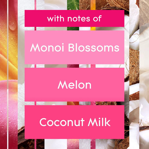 Automatic Air Freshener Refills for Home and Bathroom Tropical Blossoms Scent 6.2 Oz Each 3 Count Up to 70 Days of Fragrance With Battery Operated Dispenser for Long Lasting Freshness. with notes of Monoi Blossoms, Melon, Coconut Milk
