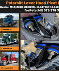 Lower Hood Pivot Kit And Engine Hood Hinge Pivot Bolt Kit Fits Peterbilt 377 378 379 Replacement M134708R M134708L shown installed