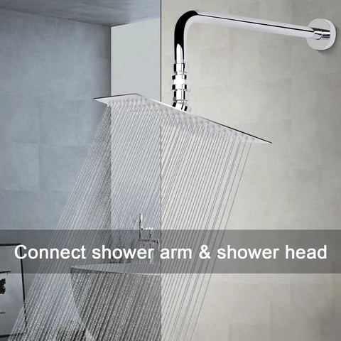 Solid Brass Shower Head Swivel Ball Adapter With Chrome Finish, No Fuss Easy Install Universal Shower Arm Extension, High Flow Ball Joint Connector, Leak Free And Durable Fit For Any Shower on wall-mounted shower arm
