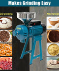 Heavy Duty Electric Wet And Dry Grain Mill Grinder 3000W High Power Milling Machine 110V Commercial Grain Grinder with before and after grinding results