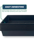 10 Pack No Drain Holes Plant Growing Trays 20 By 10 Inches for Seedlings Indoor Gardening with easy denesting feature
