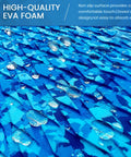 Close-up of Camouflage EVA Boat Flooring Self Adhesive Decking Sheet For Kayak Yacht Motorboat And Fishing Boat Marine Traction Pad 47.2 X 94.4 Inches Non Slip Waterproof Floor Mat with water droplets