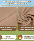 Close-up of premium 400D polyester fabric for swing canopy with reinforced stitching and waterproof coating.