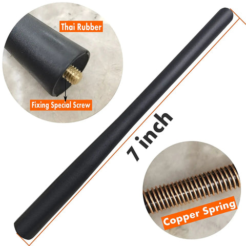 Scion Compatible 7 Inch Rubber Antenna Mast Replacement With Copper Coil Weatherproof Durable Car Wash Proof Antenna