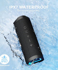 Rugged Portable Bluetooth Speaker With 24W Stereo Sound IPX7 Waterproof 24 Hour Playtime TWS Pairing
