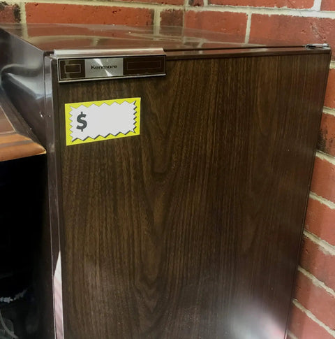 Large Item Pricing Labels 75 Count With Writable Space 4 By 2.25 Inches Yellow And White Peel And Stick on wooden appliance