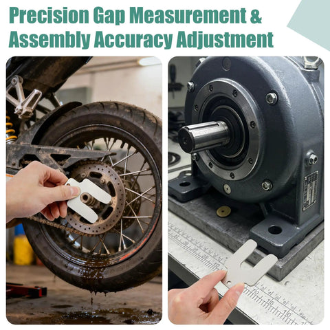 Top Tier 80 Piece 2X2 Inch 304 Stainless Steel Slotted Shims Kit Size A With Dead Nuts Precision.001 To.075 Inch Thickness used in motorcycle and machinery gap measurement.