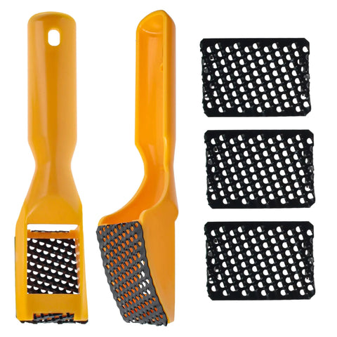 Two and a Half Inch Shaver Blade Holder Set With Handles, 2 Pack, Includes Five Replacement Blades For Small Edges And Tight Spots
