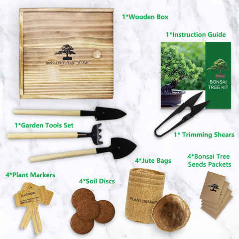 grow it bonsai tree kit instructions Beginner Bonsai Tree Starter Kit For Indoor Gardening ✓