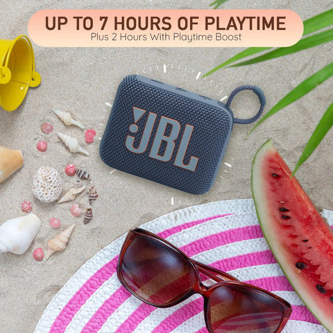 Go 4 Portable Bluetooth Speaker With IP67 Waterproof And Dustproof Build, 7 Hours Playback, Built In Battery And Handy Carry Loop