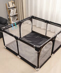 50x50 Inch Baby Playpen Play Yard Indoor Outdoor Gate for Toddlers and Babies, all view mesh design, waterproof Oxford cloth.