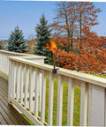 Outdoor Torch Holder Clamp For Deck And Garden String Light Poles Tiki Torch Mount No Fuss Install Bracket on balcony railing