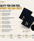 Product features of Copper-Infused Wrist Compression Sleeve Providing 20-30 MmHg Support For All-Day Wear Hand Stability, black material