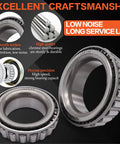 Two Pack Trailer Wheel Hub Kit 5 Lug 4.5 Inch for 3500 Lb Axles EZ-Lube image showing chrome steel bearings detail