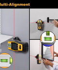 2-In-1 Stud Finder With Laser Level, Rechargeable Cross Line Laser And Wall Scanner for detecting studs and aligning shelves