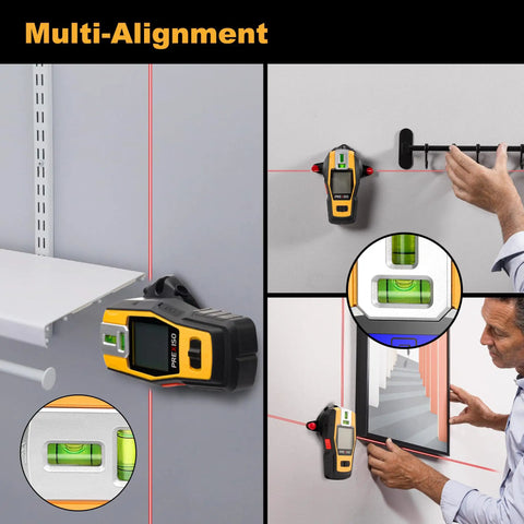 2-In-1 Stud Finder With Laser Level, Rechargeable Cross Line Laser And Wall Scanner for detecting studs and aligning shelves