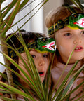 Children wearing Roaring T Rex Dinosaur Headlamp For Kids And Adults LED Headlight Toy Flashlight with Super Bright Light