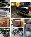 Lockable Ball Bearing Drawer Slides Offering Full Extension Smooth Glide Industrial Grade Steel Construction For Trucks And RV Cabinets in various uses.